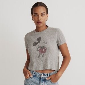 Madewell Disney Mickey Mouse Short Sleeve Graphic Tee T-shirt Size Medium